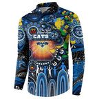 Personalised NAIDOC Week 2025 Cats Football Button Sweatshirt Aboriginal Dot Painting