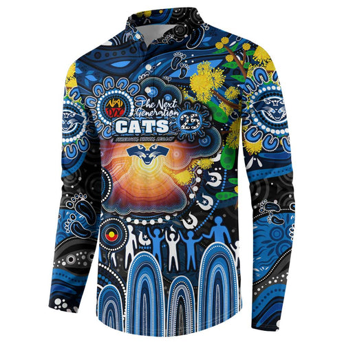 Personalised NAIDOC Week 2025 Cats Football Button Sweatshirt Aboriginal Dot Painting