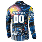Personalised NAIDOC Week 2025 Cats Football Button Sweatshirt Aboriginal Dot Painting