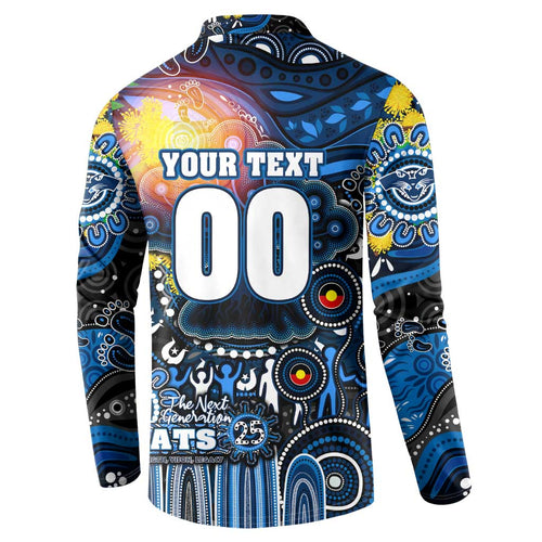 Personalised NAIDOC Week 2025 Cats Football Button Sweatshirt Aboriginal Dot Painting