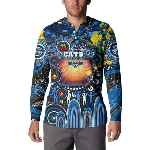 Personalised NAIDOC Week 2025 Cats Football Button Sweatshirt Aboriginal Dot Painting