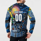 Personalised NAIDOC Week 2025 Cats Football Button Sweatshirt Aboriginal Dot Painting