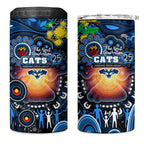 NAIDOC Week 2025 Cats Football 4 in 1 Can Cooler Tumbler Aboriginal Dot Painting