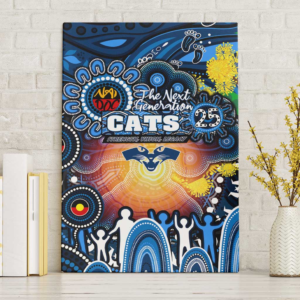 NAIDOC Week 2025 Cats Football Canvas Wall Art Aboriginal Dot Painting