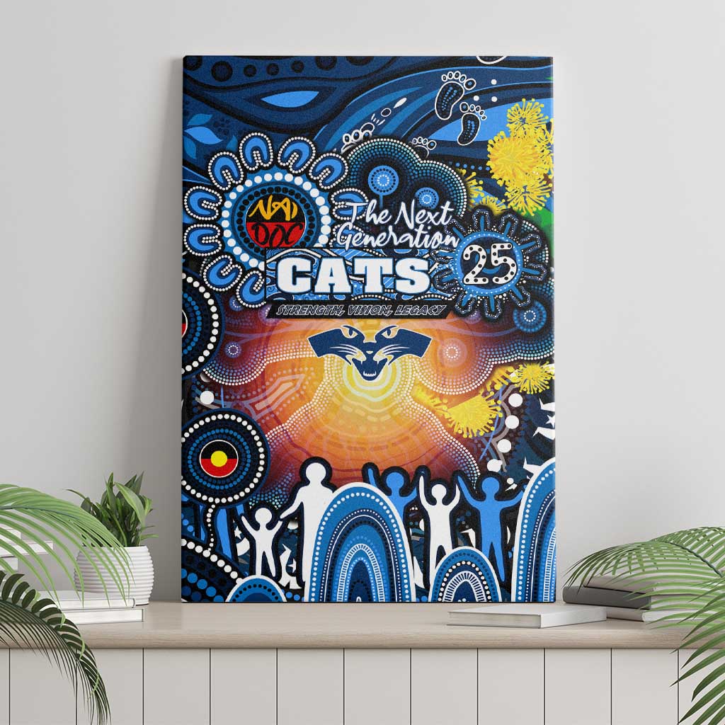 NAIDOC Week 2025 Cats Football Canvas Wall Art Aboriginal Dot Painting