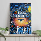 NAIDOC Week 2025 Cats Football Canvas Wall Art Aboriginal Dot Painting