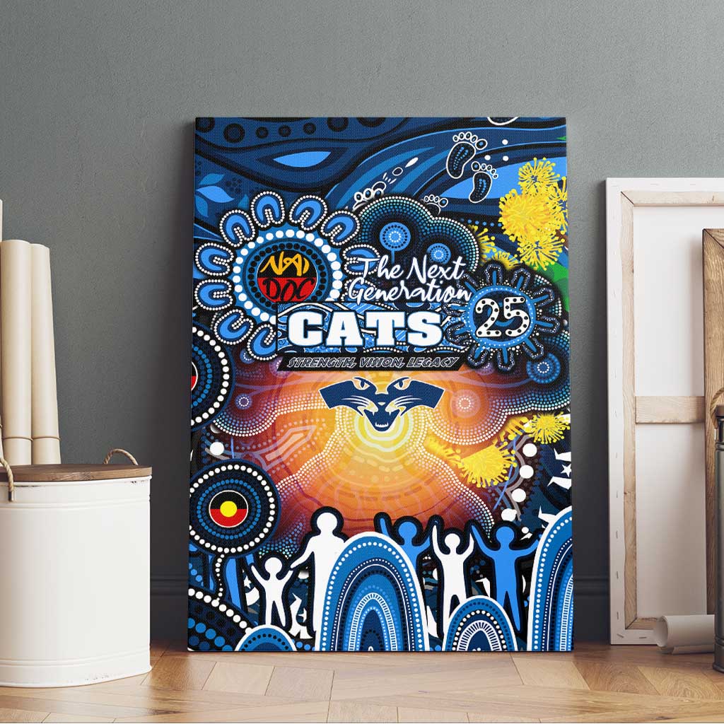 NAIDOC Week 2025 Cats Football Canvas Wall Art Aboriginal Dot Painting