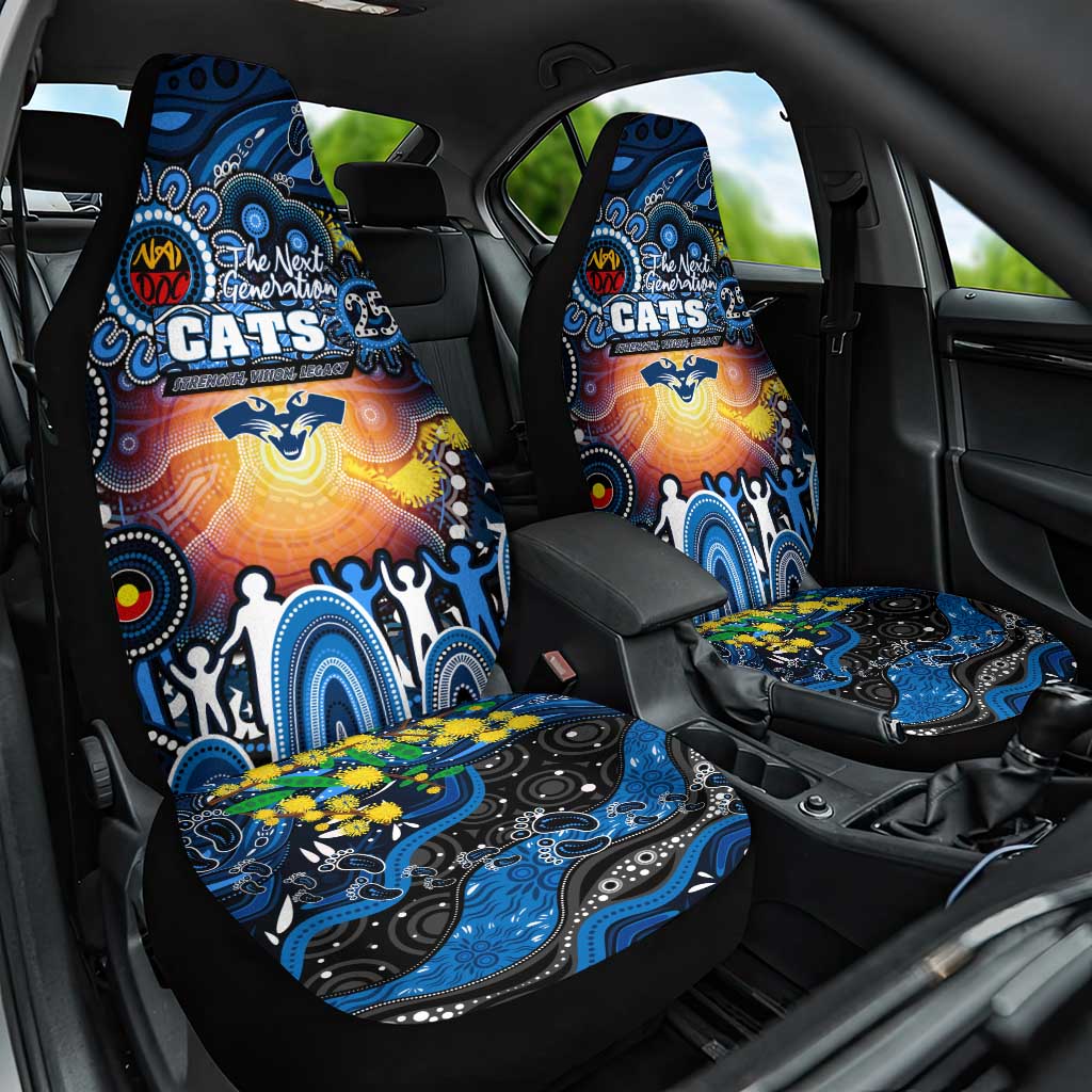 NAIDOC Week 2025 Cats Football Car Seat Cover Aboriginal Dot Painting