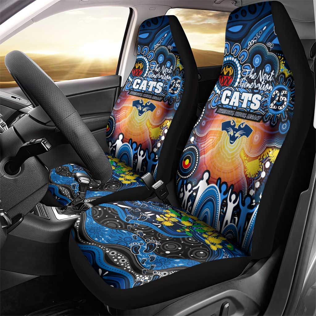 NAIDOC Week 2025 Cats Football Car Seat Cover Aboriginal Dot Painting