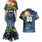 Personalised NAIDOC Week 2025 Cats Football Couples Matching Mermaid Dress and Hawaiian Shirt Aboriginal Dot Painting