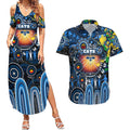 Personalised NAIDOC Week 2025 Cats Football Couples Matching Summer Maxi Dress and Hawaiian Shirt Aboriginal Dot Painting