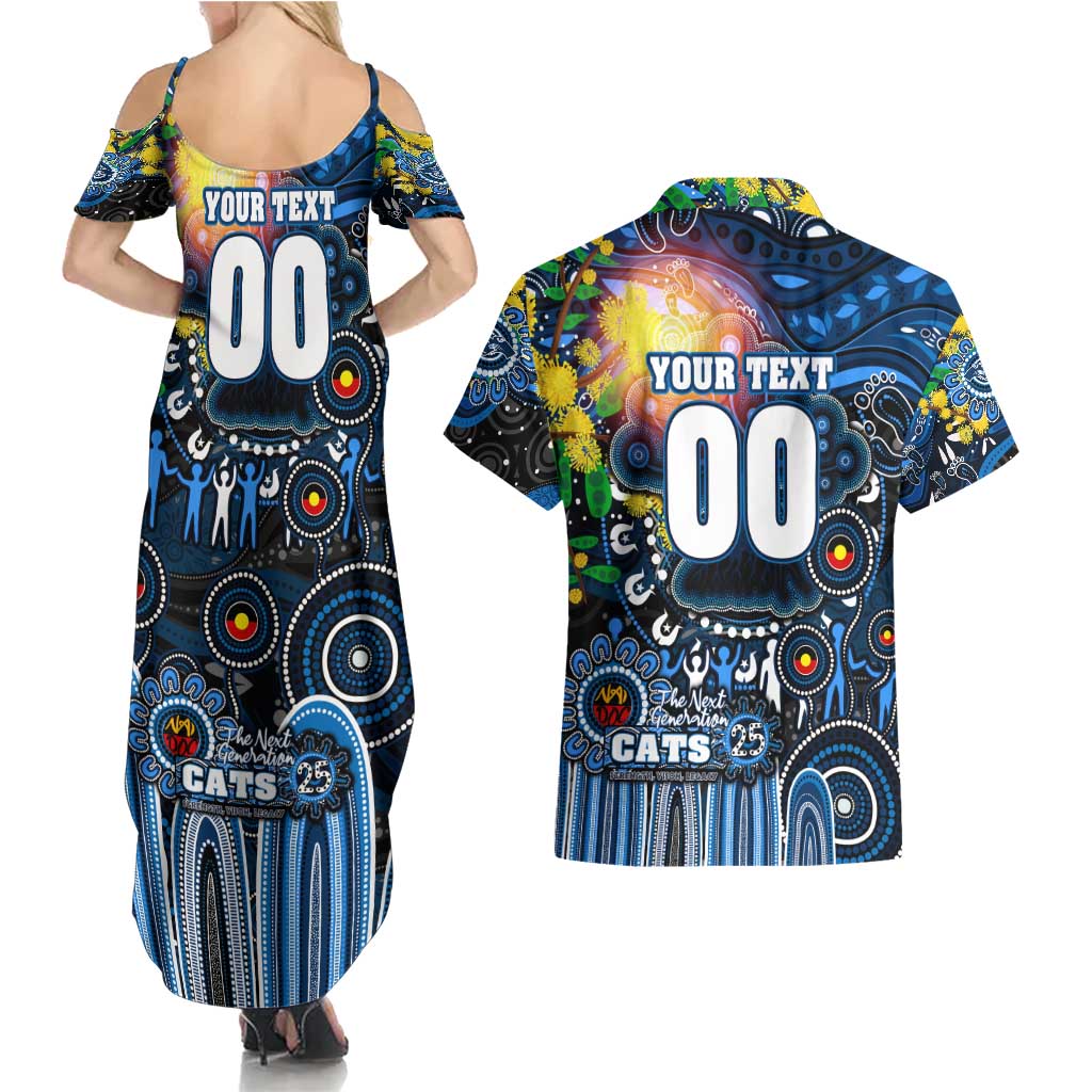 Personalised NAIDOC Week 2025 Cats Football Couples Matching Summer Maxi Dress and Hawaiian Shirt Aboriginal Dot Painting