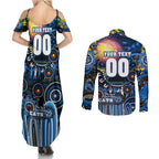 Personalised NAIDOC Week 2025 Cats Football Couples Matching Summer Maxi Dress and Long Sleeve Button Shirt Aboriginal Dot Painting