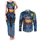 Personalised NAIDOC Week 2025 Cats Football Couples Matching Tank Maxi Dress and Long Sleeve Button Shirt Aboriginal Dot Painting