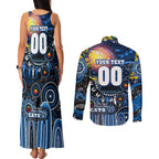 Personalised NAIDOC Week 2025 Cats Football Couples Matching Tank Maxi Dress and Long Sleeve Button Shirt Aboriginal Dot Painting