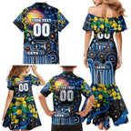 Personalised NAIDOC Week 2025 Cats Football Family Matching Mermaid Dress and Hawaiian Shirt Aboriginal Dot Painting
