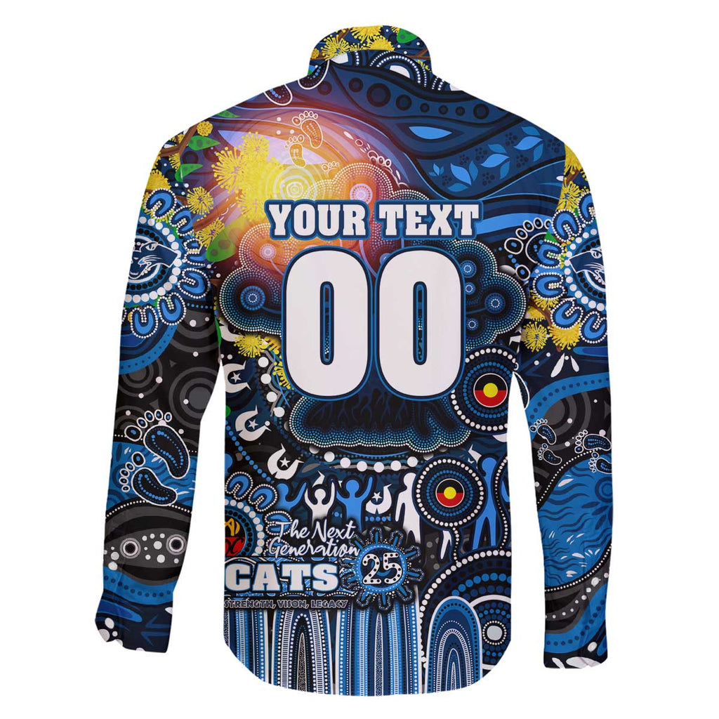 Personalised NAIDOC Week 2025 Cats Football Family Matching Off The Shoulder Long Sleeve Dress and Hawaiian Shirt Aboriginal Dot Painting