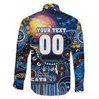 Personalised NAIDOC Week 2025 Cats Football Family Matching Off Shoulder Maxi Dress and Hawaiian Shirt Aboriginal Dot Painting