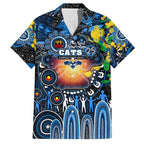 Personalised NAIDOC Week 2025 Cats Football Family Matching Off Shoulder Short Dress and Hawaiian Shirt Aboriginal Dot Painting