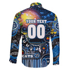 Personalised NAIDOC Week 2025 Cats Football Family Matching Short Sleeve Bodycon Dress and Hawaiian Shirt Aboriginal Dot Painting