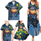 Personalised NAIDOC Week 2025 Cats Football Family Matching Summer Maxi Dress and Hawaiian Shirt Aboriginal Dot Painting
