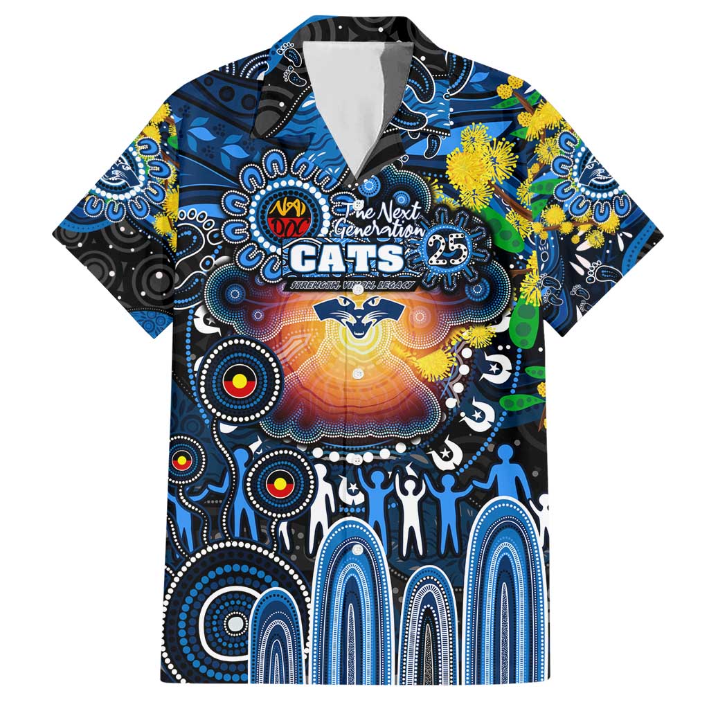 Personalised NAIDOC Week 2025 Cats Football Hawaiian Shirt Aboriginal Dot Painting