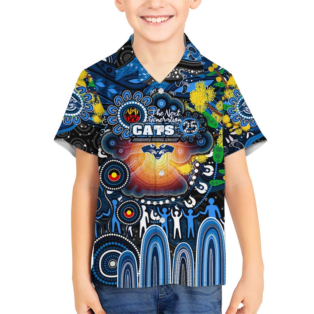 Personalised NAIDOC Week 2025 Cats Football Hawaiian Shirt Aboriginal Dot Painting