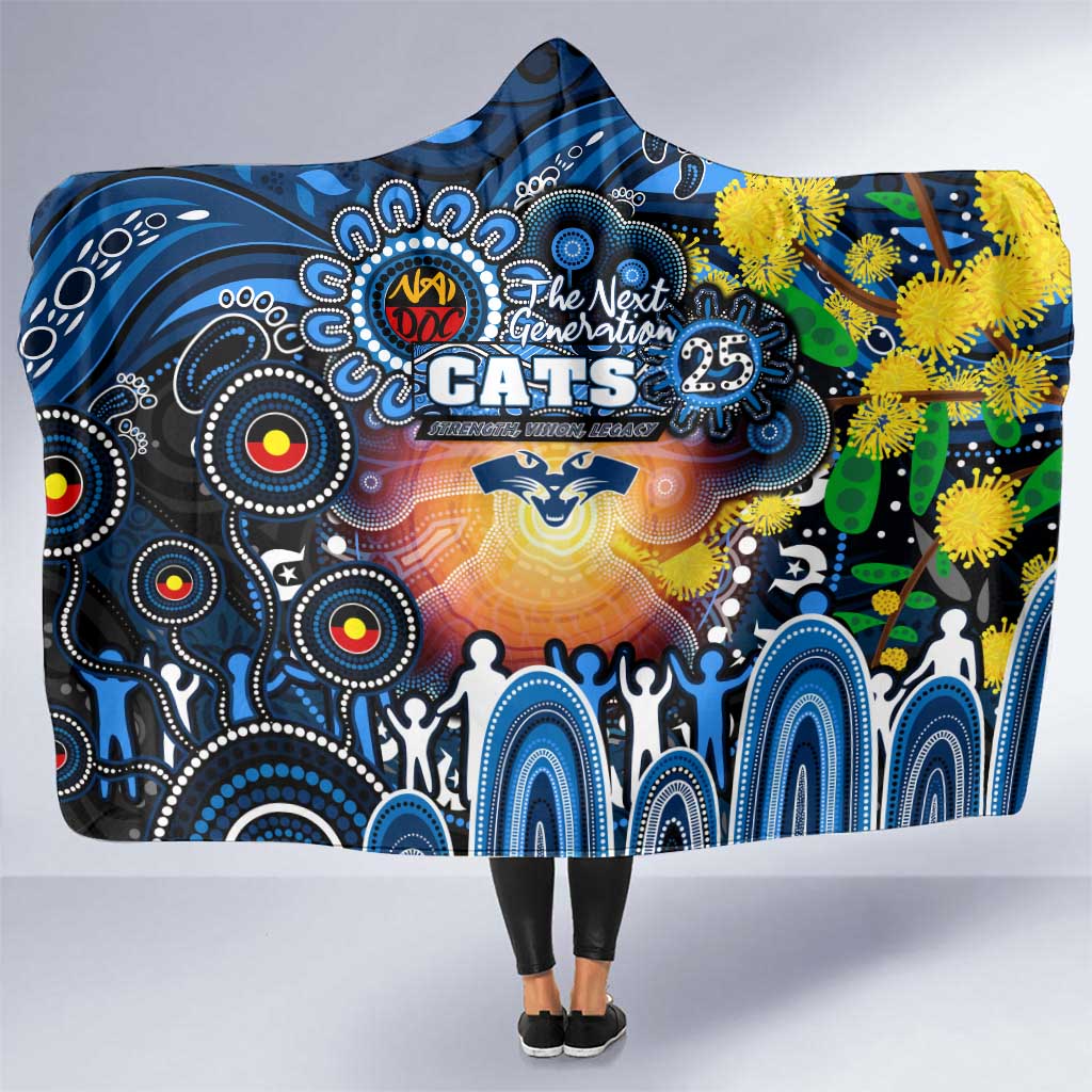 NAIDOC Week 2025 Cats Football Hooded Blanket Aboriginal Dot Painting