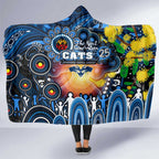 NAIDOC Week 2025 Cats Football Hooded Blanket Aboriginal Dot Painting
