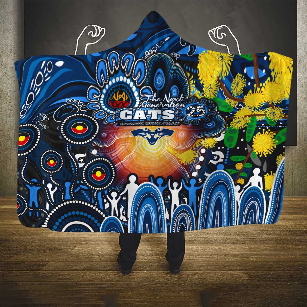 NAIDOC Week 2025 Cats Football Hooded Blanket Aboriginal Dot Painting