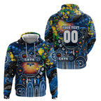 Personalised NAIDOC Week 2025 Cats Football Hoodie Aboriginal Dot Painting