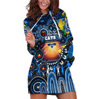 Personalised NAIDOC Week 2025 Cats Football Hoodie Dress Aboriginal Dot Painting