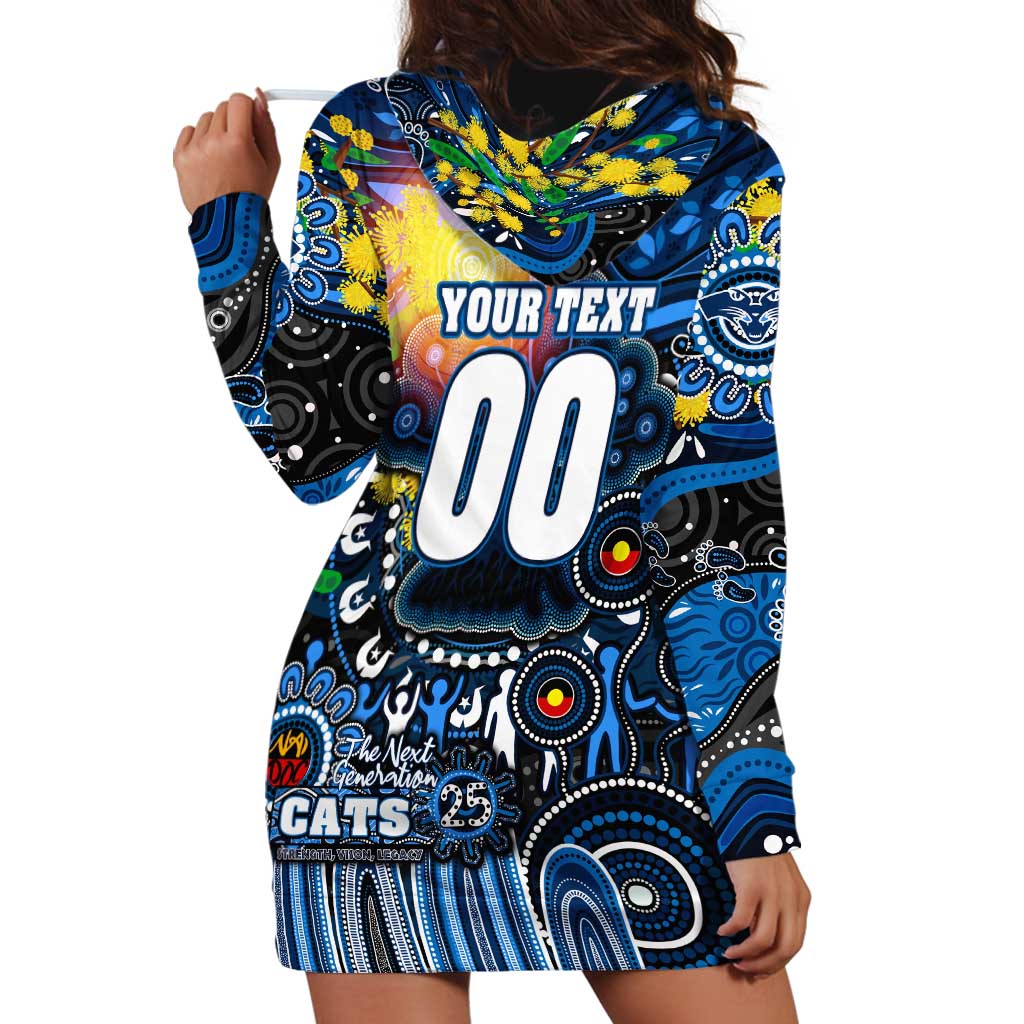 Personalised NAIDOC Week 2025 Cats Football Hoodie Dress Aboriginal Dot Painting