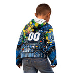 Personalised NAIDOC Week 2025 Cats Football Kid Hoodie Aboriginal Dot Painting