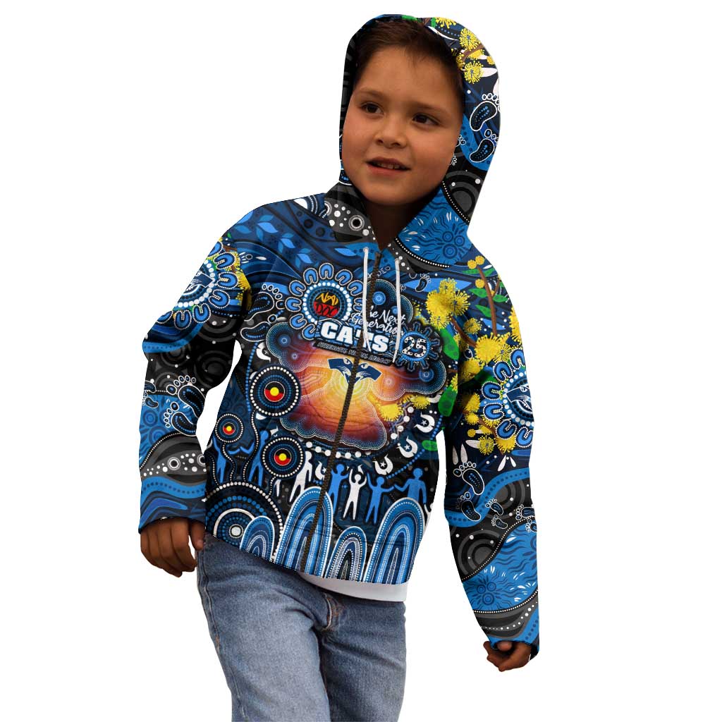 Personalised NAIDOC Week 2025 Cats Football Kid Hoodie Aboriginal Dot Painting