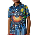 Personalised NAIDOC Week 2025 Cats Football Kid Polo Shirt Aboriginal Dot Painting