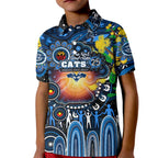 Personalised NAIDOC Week 2025 Cats Football Kid Polo Shirt Aboriginal Dot Painting