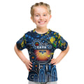 Personalised NAIDOC Week 2025 Cats Football Kid T Shirt Aboriginal Dot Painting