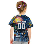 Personalised NAIDOC Week 2025 Cats Football Kid T Shirt Aboriginal Dot Painting