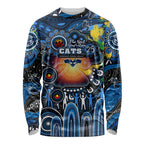 Personalised NAIDOC Week 2025 Cats Football Long Sleeve Shirt Aboriginal Dot Painting