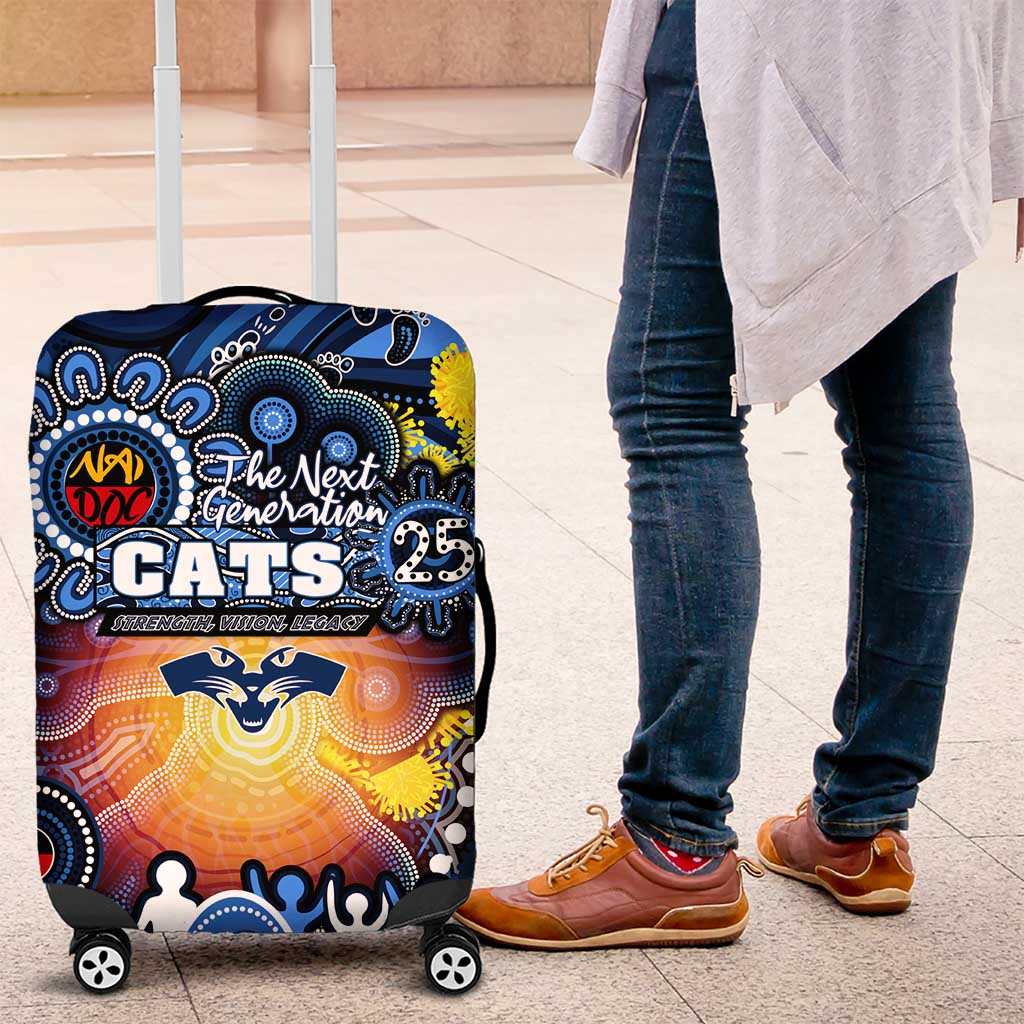 NAIDOC Week 2025 Cats Football Luggage Cover Aboriginal Dot Painting
