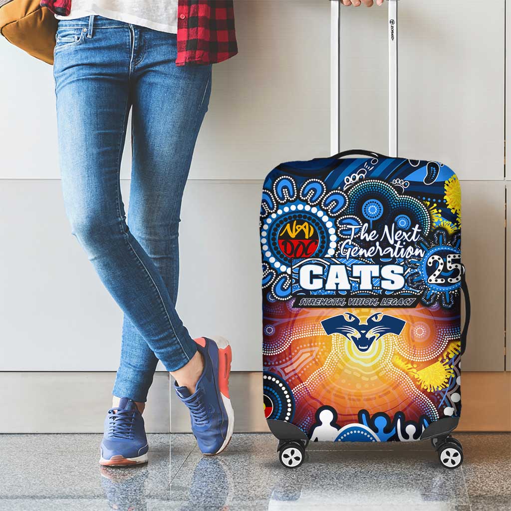 NAIDOC Week 2025 Cats Football Luggage Cover Aboriginal Dot Painting