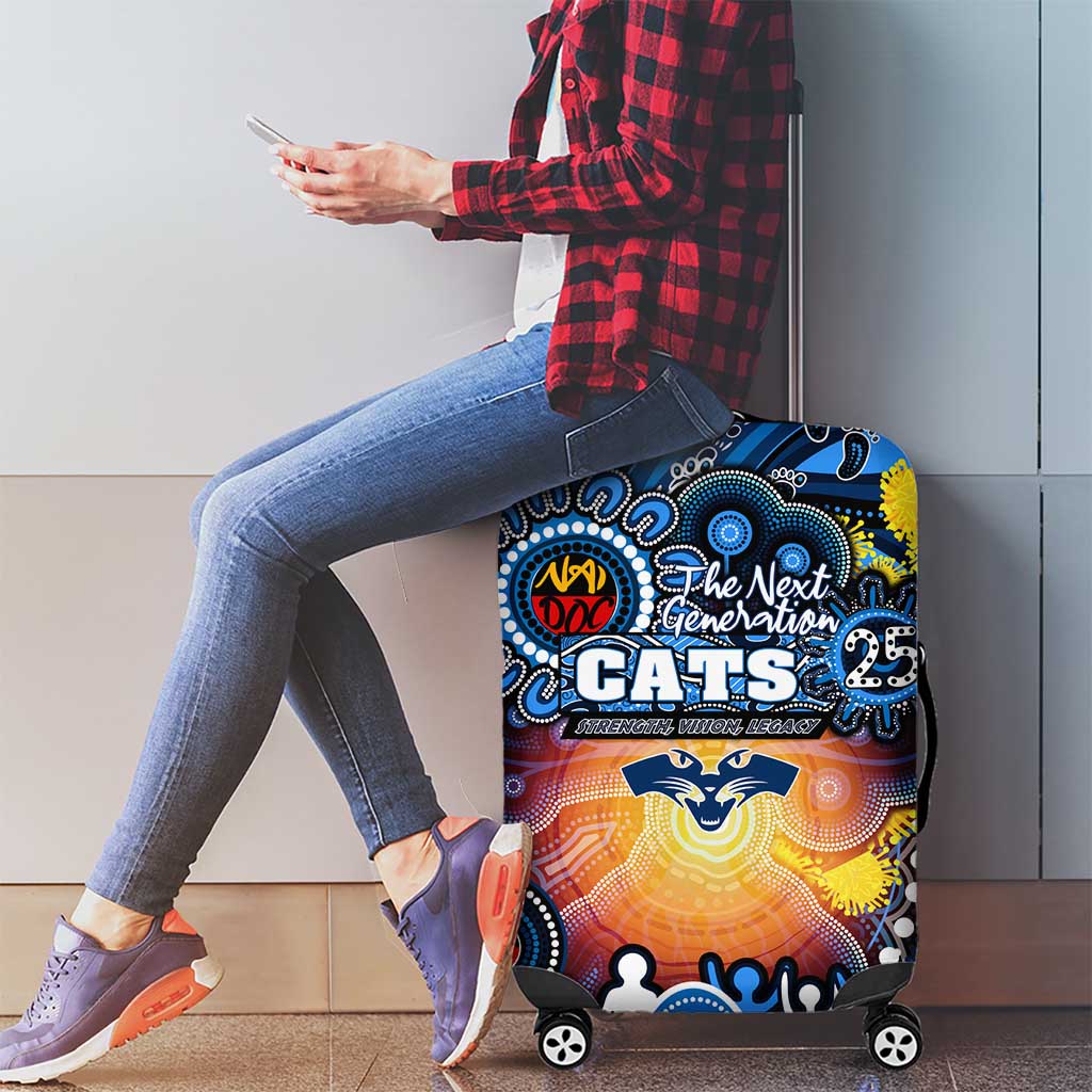 NAIDOC Week 2025 Cats Football Luggage Cover Aboriginal Dot Painting