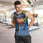 Personalised NAIDOC Week 2025 Cats Football Men Tank Top Aboriginal Dot Painting