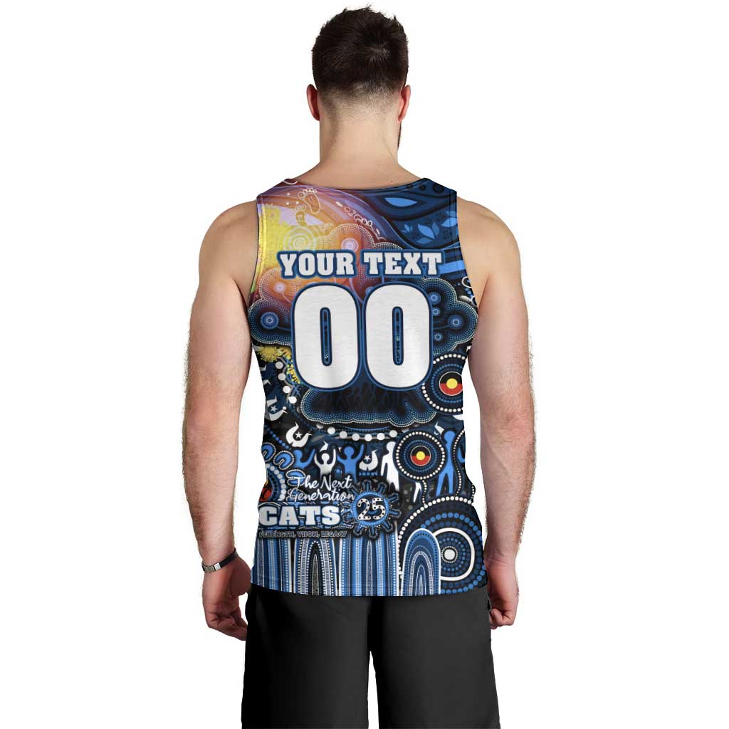 Personalised NAIDOC Week 2025 Cats Football Men Tank Top Aboriginal Dot Painting