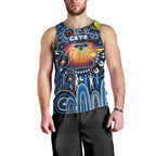 Personalised NAIDOC Week 2025 Cats Football Men Tank Top Aboriginal Dot Painting