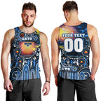 Personalised NAIDOC Week 2025 Cats Football Men Tank Top Aboriginal Dot Painting