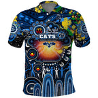 Personalised NAIDOC Week 2025 Cats Football Polo Shirt Aboriginal Dot Painting