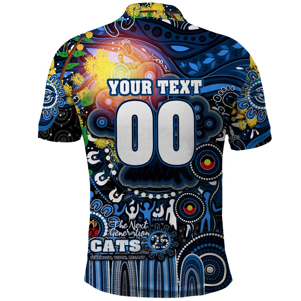 Personalised NAIDOC Week 2025 Cats Football Polo Shirt Aboriginal Dot Painting