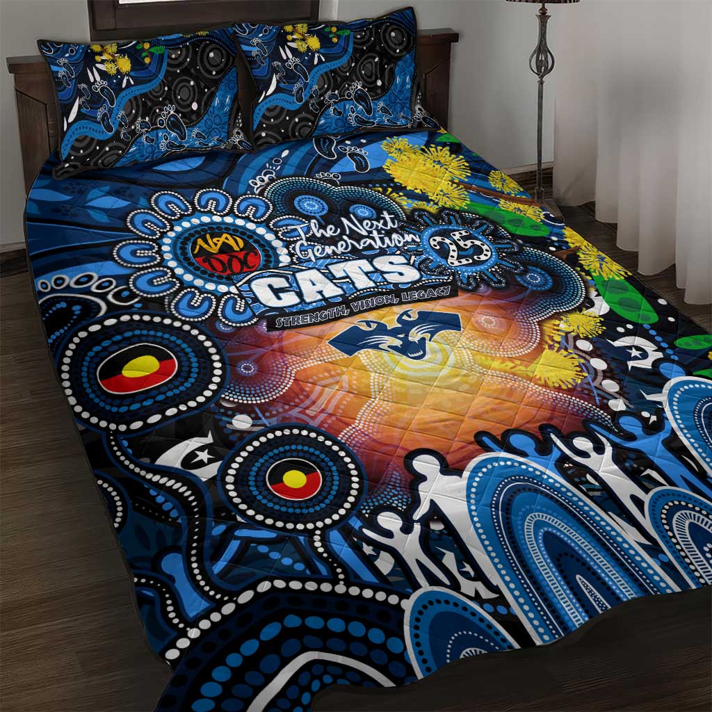 NAIDOC Week 2025 Cats Football Quilt Bed Set Aboriginal Dot Painting